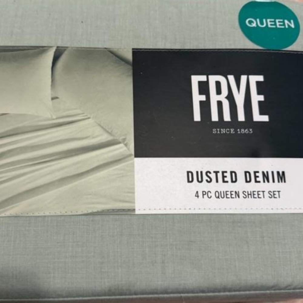 Frye Dusted Denim Queen Sheet Set